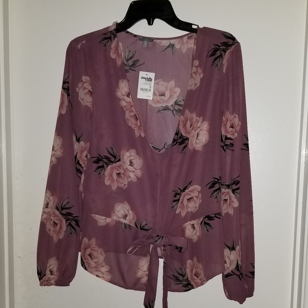 CHARLOTTE RUSSE MAUVE BLOUSE